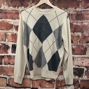 Geoffrey Beene Argyle Thin Cable Sweater